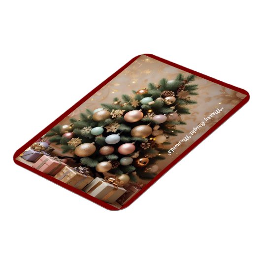 "Farbenfrohe Weihnachtsdekoration" Magnet (Linke Seite)