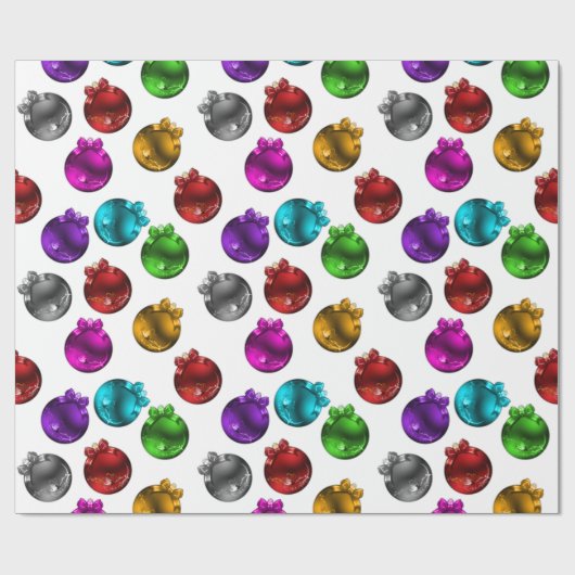 Farbenfrohe Weihnachtsdekorationen Geschenkpapier (Flach)