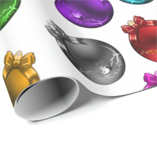 Farbenfrohe Weihnachtsdekorationen Geschenkpapier (Rolleneckpunkt)