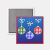 Farbenfrohe Weihnachtsdekorationsmagnete Magnet (Vorderseite/Rückseite)