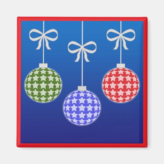 Farbenfrohe Weihnachtsdekorationsmagnete Magnet (Vorne)