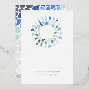 Farbenfrohe Weihnachtsfeier Folien Feiertagskarte