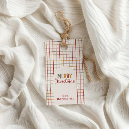 Farbenfrohe Weihnachtsfeier Geschenkanhänger