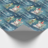 Farbenfrohe Weihnachtsfeier Geschenkpapier (Ecke)