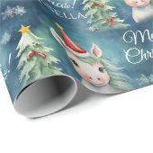 Farbenfrohe Weihnachtsfeier Geschenkpapier (Rolleneckpunkt)