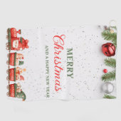 Farbenfrohe Weihnachtsfeier Golfhandtuch (Horizontal)