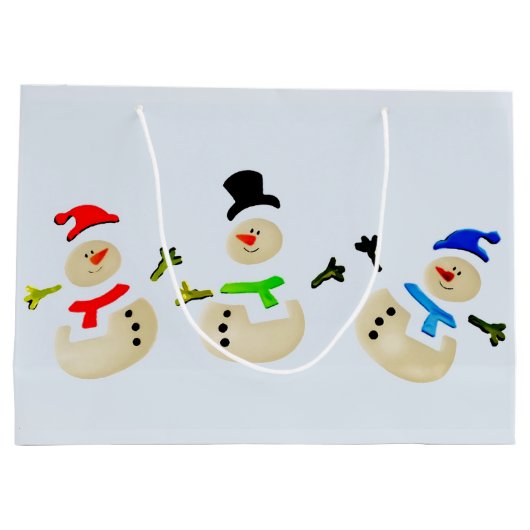 Farbenfrohe Weihnachtsfeier Große Geschenktüte (Rückseite)