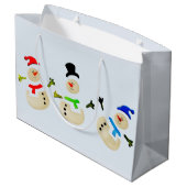 Farbenfrohe Weihnachtsfeier Große Geschenktüte (Rückseite Schrägansicht)