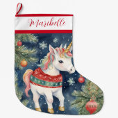 Farbenfrohe Weihnachtsfeier Großer Weihnachtsstrumpf (Vorderseite)