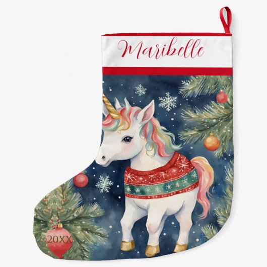 Farbenfrohe Weihnachtsfeier Großer Weihnachtsstrumpf (Rückseite)