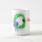 Farbenfrohe Weihnachtsfeier Kaffeetasse (Mittel)