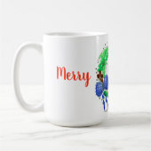 Farbenfrohe Weihnachtsfeier Kaffeetasse (Links)