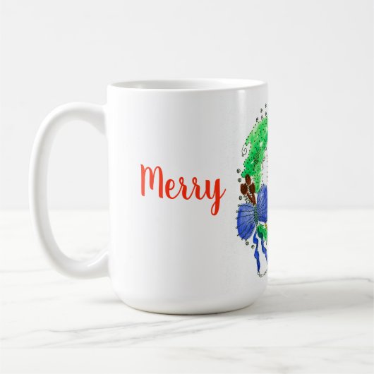 Farbenfrohe Weihnachtsfeier Kaffeetasse (Links)