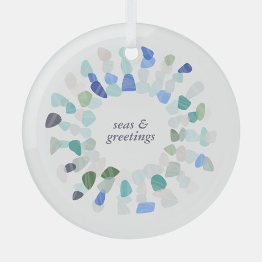 Farbenfrohe Weihnachtsfeier Ornament Aus Glas (Vorderseite)