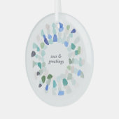 Farbenfrohe Weihnachtsfeier Ornament Aus Glas (Vorderseite links)