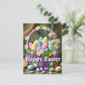 Farbenfrohe Weihnachtsfeier Postkarte (Stehend Vorderseite)