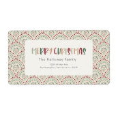 Farbenfrohe Weihnachtsfeier-Rücksendeadresse (Vorne)