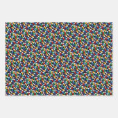 Farbenfrohe Weihnachtsfeier Strumpf koordiniert Geschenkpapier Set (Vorderseite 2)