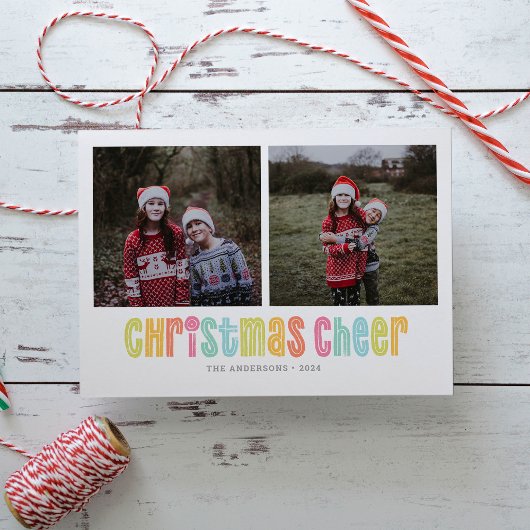 Farbenfrohe Weihnachtsfeier Zwei Fotos Weihnachten