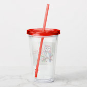 Farbenfrohe Weihnachtsfeiertage Acrylic Tumbler Acryltrinkbecher (Rückseite)
