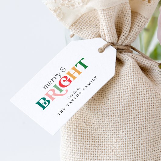 Farbenfrohe Weihnachtsfeiertage Geschenkanhänger