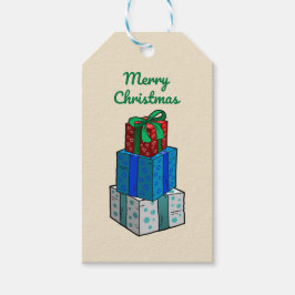 Farbenfrohe Weihnachtsfeiertage Geschenkanhänger