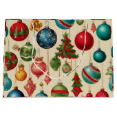 Farbenfrohe Weihnachtsfeiertage Große Geschenktüte (Vorderseite)