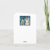 Farbenfrohe Weihnachtsfeiertage Gruß Karte (Rückseite)