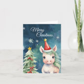 Farbenfrohe Weihnachtsfeiertage Gruß Karte (Vorderseite)