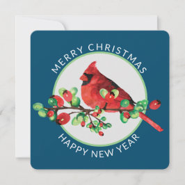 Farbenfrohe Weihnachtsfeiertage Kardinal Square Feiertagskarte