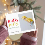 Farbenfrohe Weihnachtsfeiertage mit Foto Postkarte<br><div class="desc">Farbenfrohe Weihnachtsfeiertage mit Foto</div>