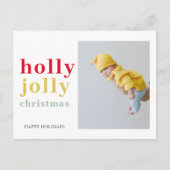 Farbenfrohe Weihnachtsfeiertage mit Foto Postkarte (Vorderseite)