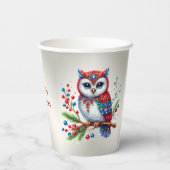 Farbenfrohe Weihnachtsfeiertage Pappbecher (Rückseite)