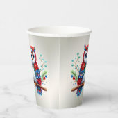 Farbenfrohe Weihnachtsfeiertage Pappbecher (Rechts)