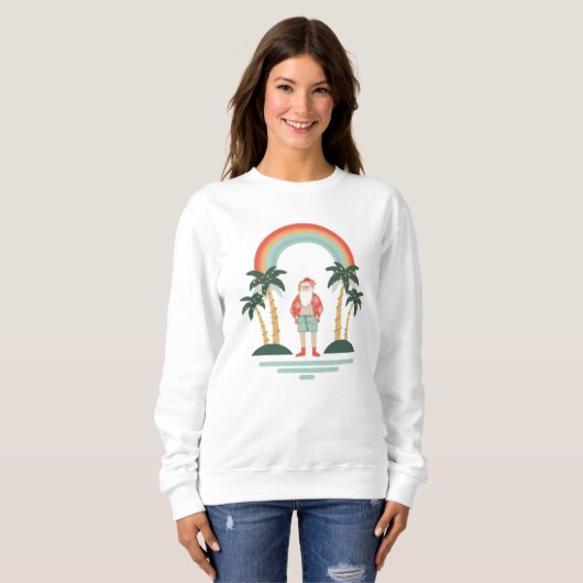 farbenfrohe Weihnachtsfeiertage Sweatshirt (Vorne ganz)