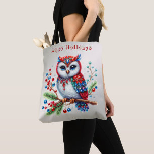 Farbenfrohe Weihnachtsfeiertage Tote Tasche