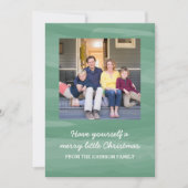 Farbenfrohe Weihnachtsfotokarte | Grün Feiertagskarte (Vorderseite)