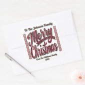 Farbenfrohe Weihnachtsfröhlichkeit! Quadratischer Aufkleber (Umschlag)