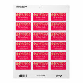 Farbenfrohe Weihnachtsgebäck Adressaufkleber (Vorne)