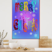 Farbenfrohe Weihnachtsgebäck groß Poster (Küche)