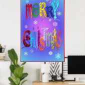 Farbenfrohe Weihnachtsgebäck groß Poster (Heimbüro)