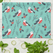 Farbenfrohe Weihnachtsgeburten und Winter-Foliage Küchentuch (Gefaltet)