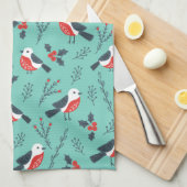 Farbenfrohe Weihnachtsgeburten und Winter-Foliage Küchentuch (Viertel Falte)