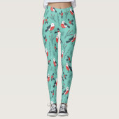 Farbenfrohe Weihnachtsgeburten und Winter-Foliage Leggings (Vorderseite)
