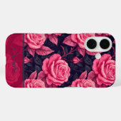 Farbenfrohe Weihnachtsgeschenk-Rosenblume Name Case-Mate iPhone Hülle (Rückseite (Horizontal))