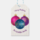 Farbenfrohe Weihnachtsgeschenke Geschenkanhänger (Vorderseite)