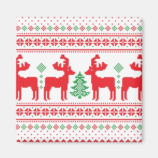 Farbenfrohe Weihnachtsgeschenke Magnet (Vorne)