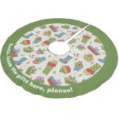 Farbenfrohe Weihnachtsgeschenke Polyester Weihnachtsbaumdecke (Schrägansicht)