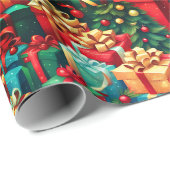 Farbenfrohe Weihnachtsgeschenke, Urlaubsmuster Geschenkpapier (Rolleneckpunkt)
