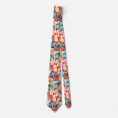 Farbenfrohe Weihnachtsgeschenke Wasserfarben Muste Krawatte (Vorderseite)